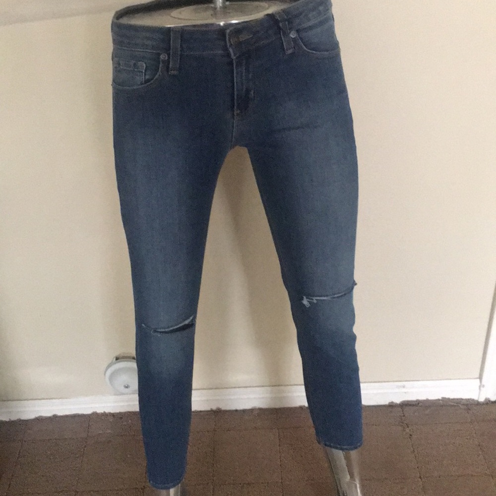 Just Black ankle slit skinny jeans size 27